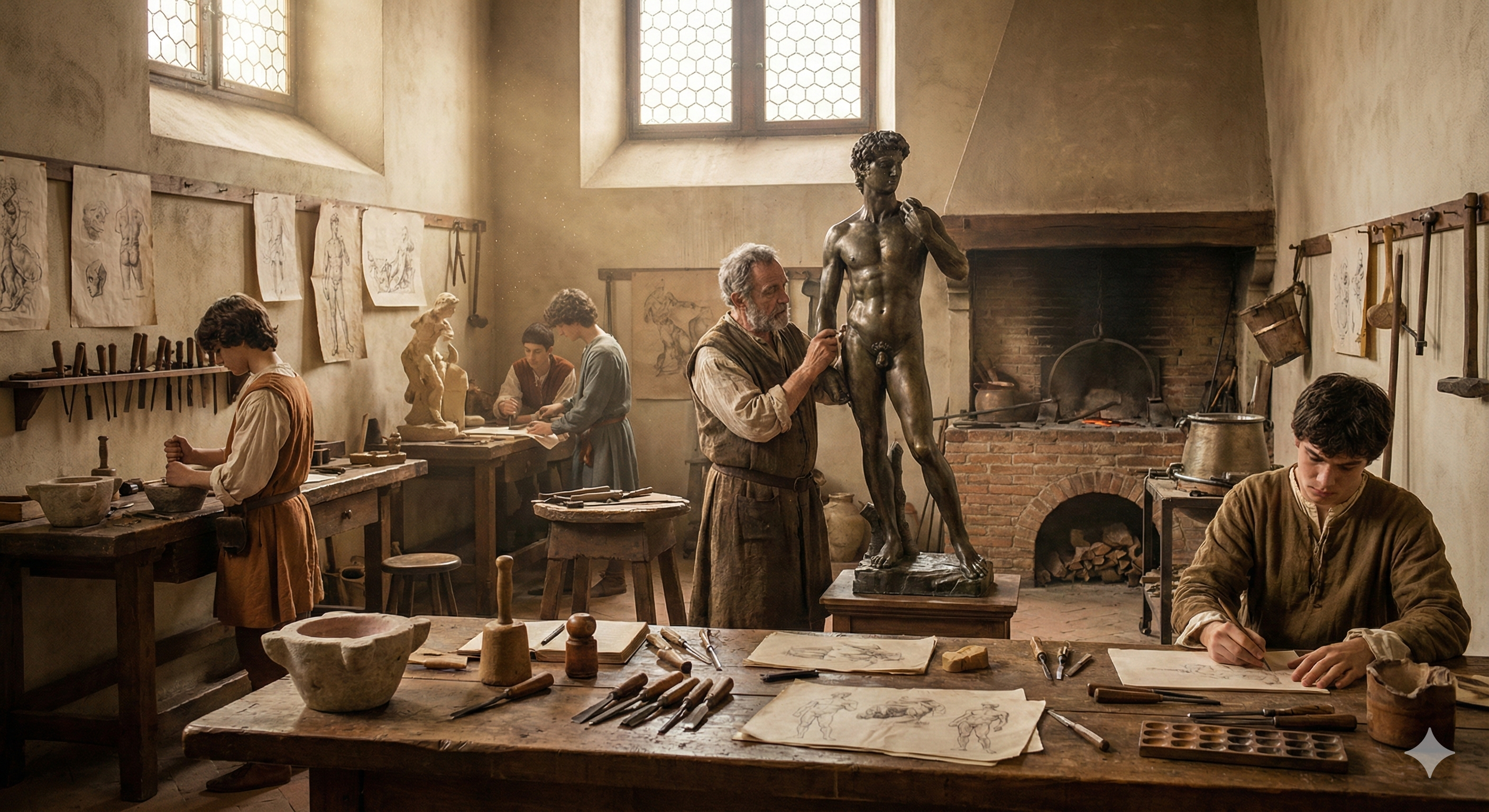Renaissance artist's workshop in Florence